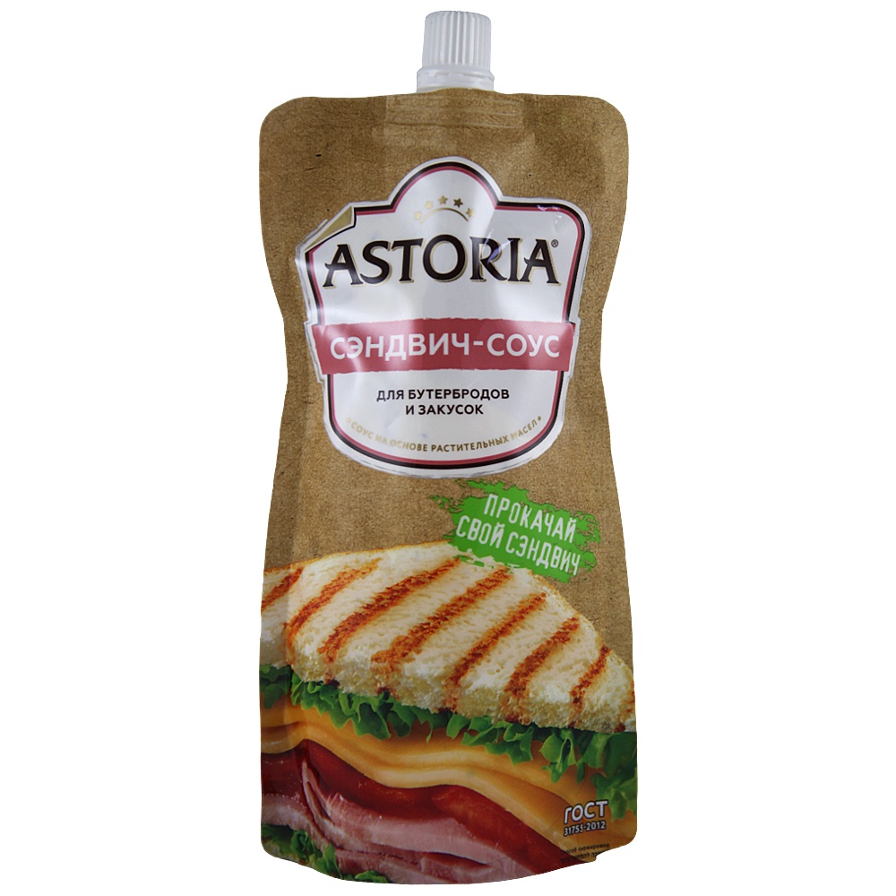 Фото: Соус на основе растительных масел "Astoria" сэндвич-соус 30%, 200г