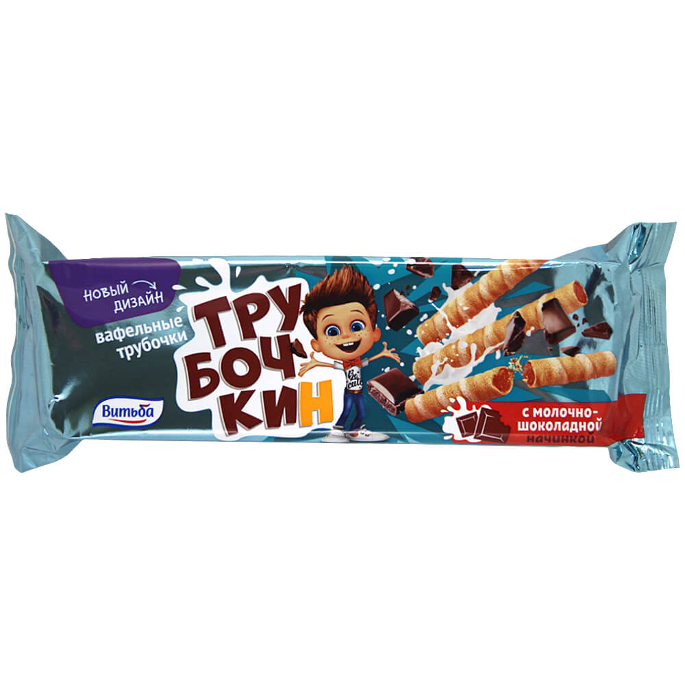 Фото: Вафельные трубочки "Трубочкин" с молочно-шоколадной начинкой, 170г