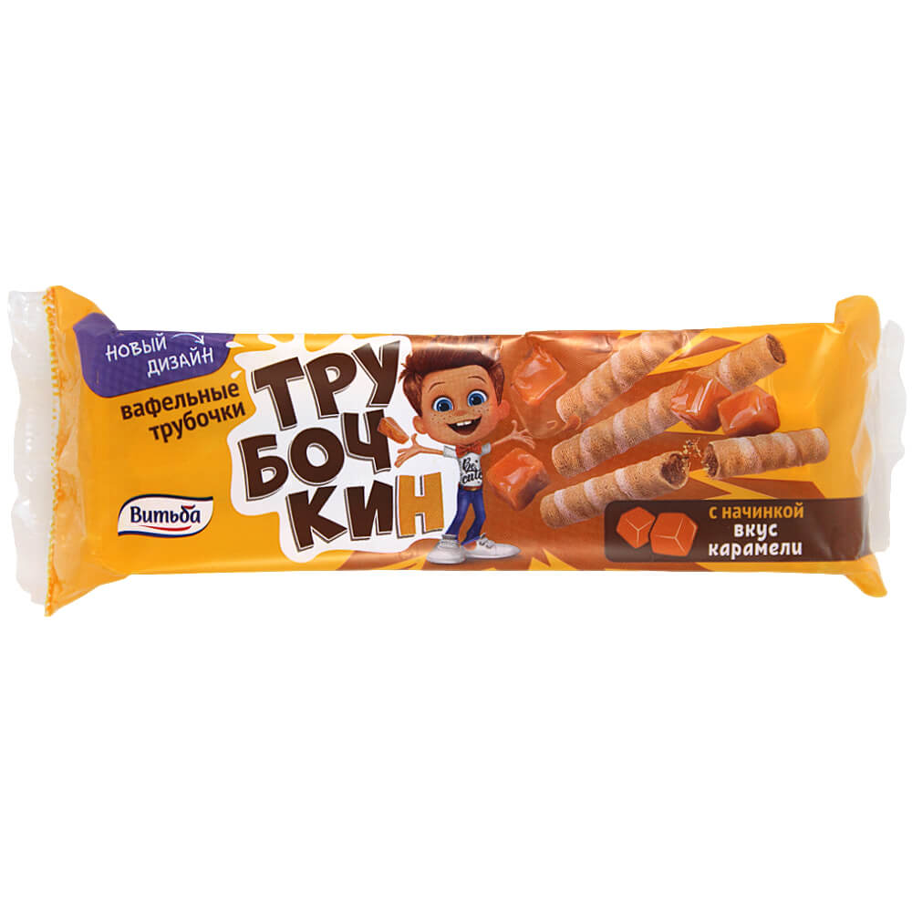 Фото: Вафельные трубочки "Трубочкин" со вкусом карамели, 120г