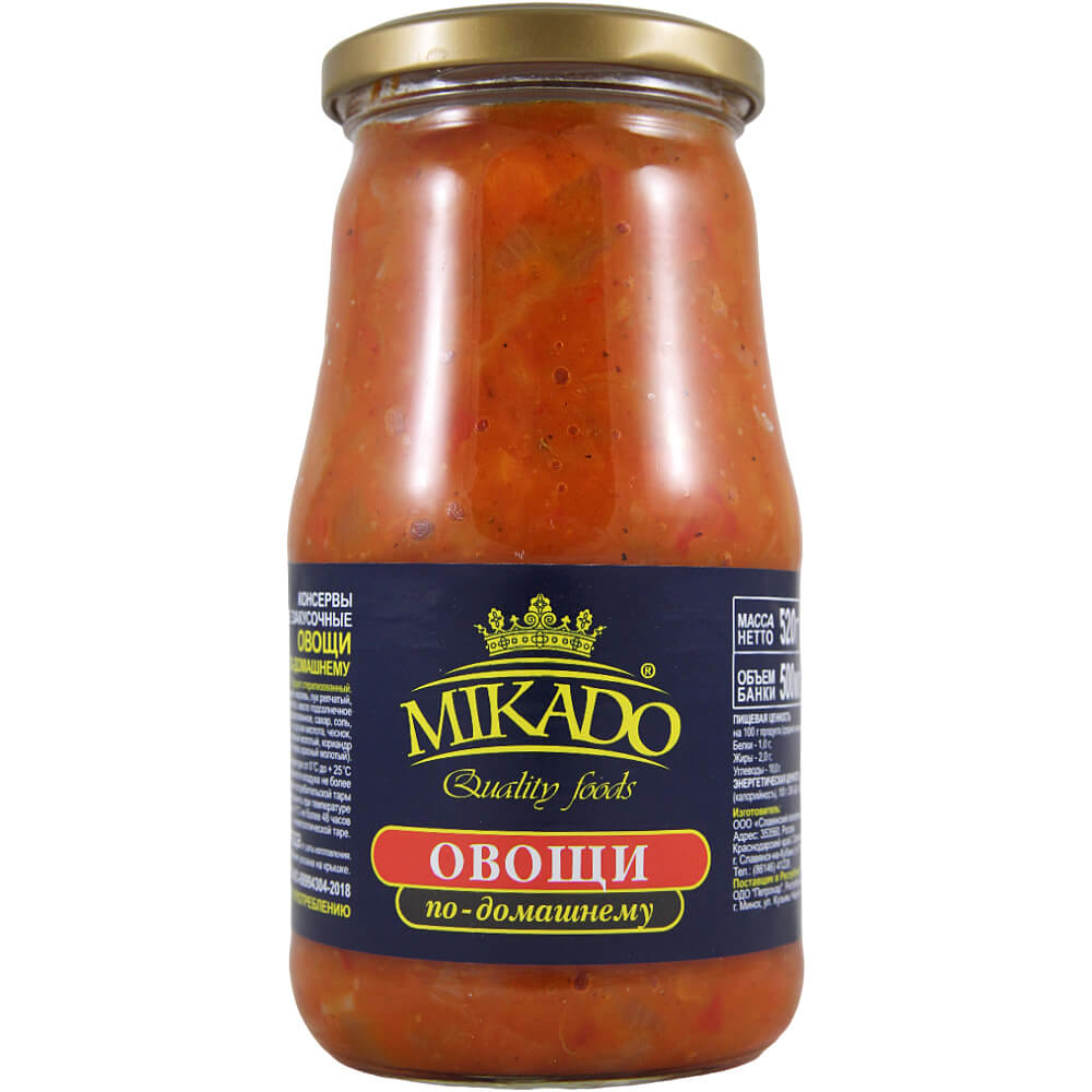 Фото: Консервы овощные "Микадо" "Овощи по-домашнему", 520г