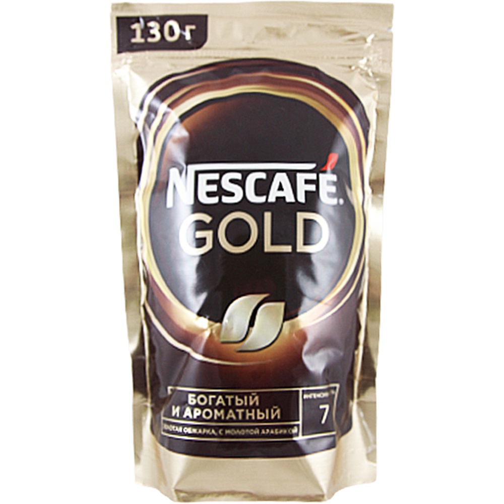 Фото: Кофе натуральный растворимый "Nescafe" Gold с добавлением молотого, 130г