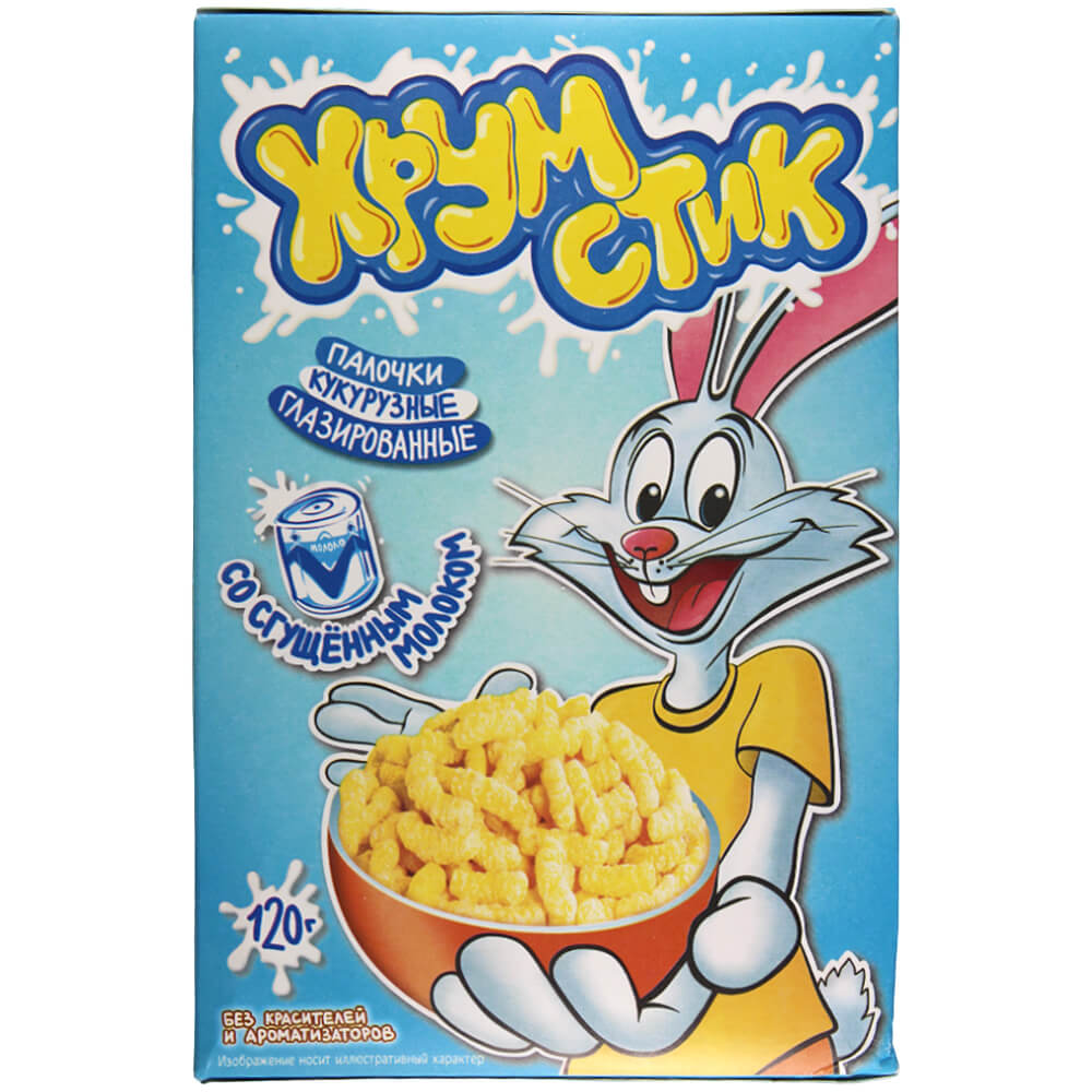 Фото: Палочки кукурузные "Хрумстик" со сгущенным молоком глазированые, 120г