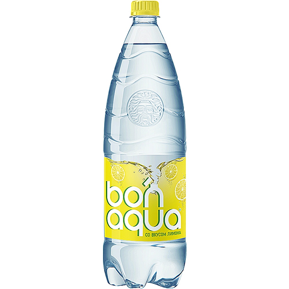 Фото: Вода питьевая "Bonaqua" со вкусом лимона, 1.5л