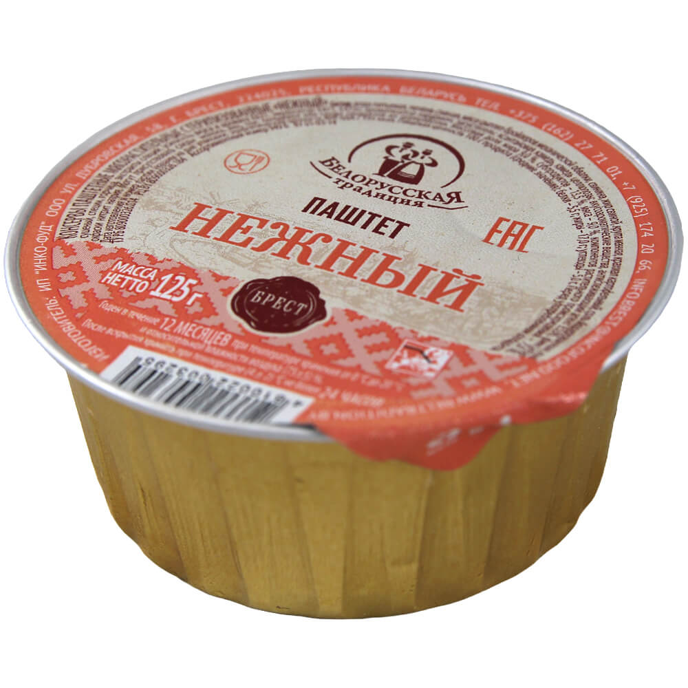 Фото: Консервы паштетные мясорастительные "Нежный" стерилизованные, 125г