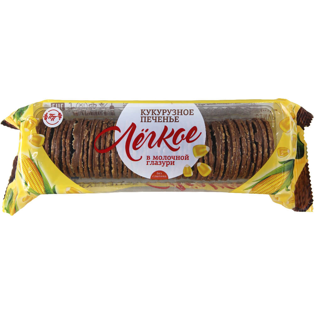 Фото: Кукурузное печенье "Лёгкое" в молочной глазури, 145г