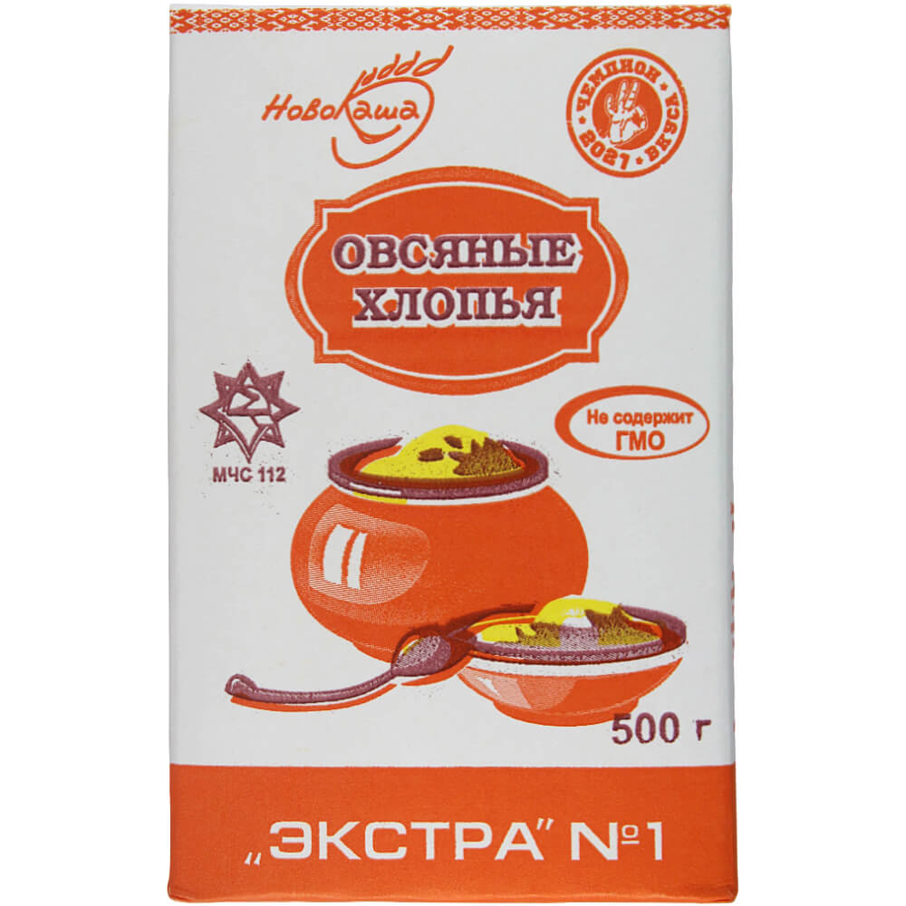Фото: Хлопья овсяные "Экстра" №1, 500г