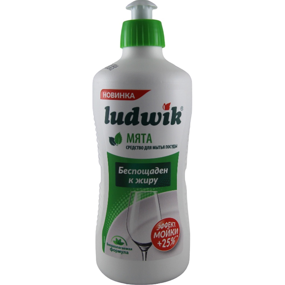 Фото: Средство для мытья посуды "Ludwik" мята, 450г