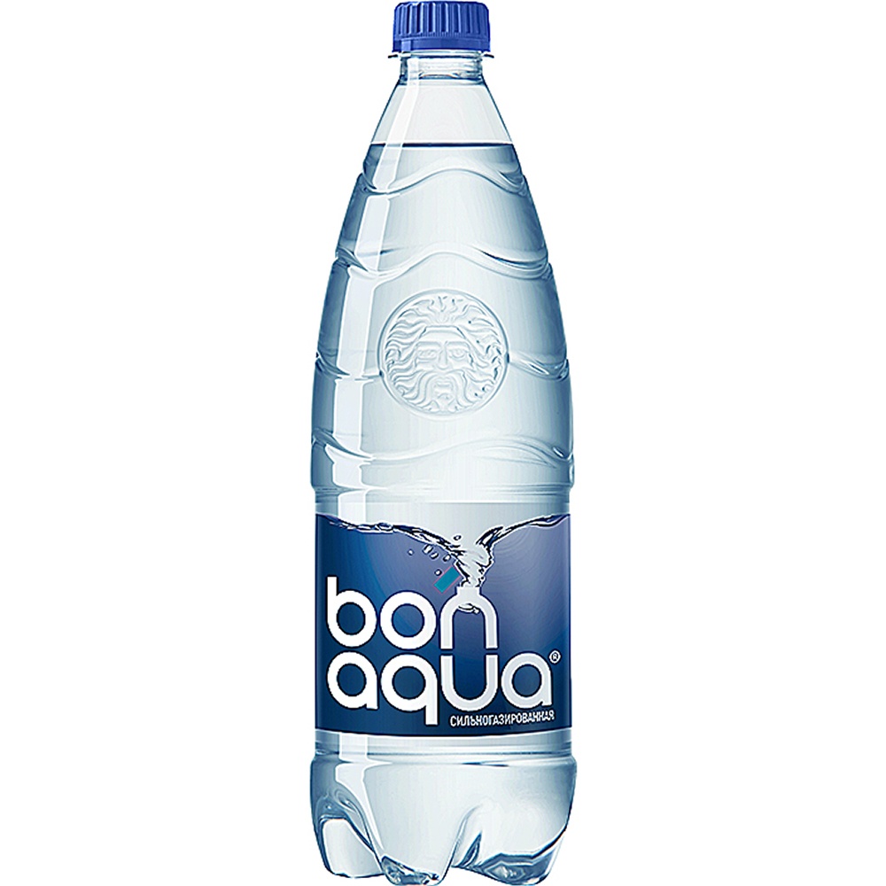 Фото: Вода питьевая "Bonaqua" сильногазированная, 1л