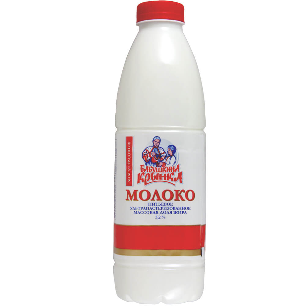 Фото: Молоко питьевое "Бабушкина крынка" 3.2%, 900мл