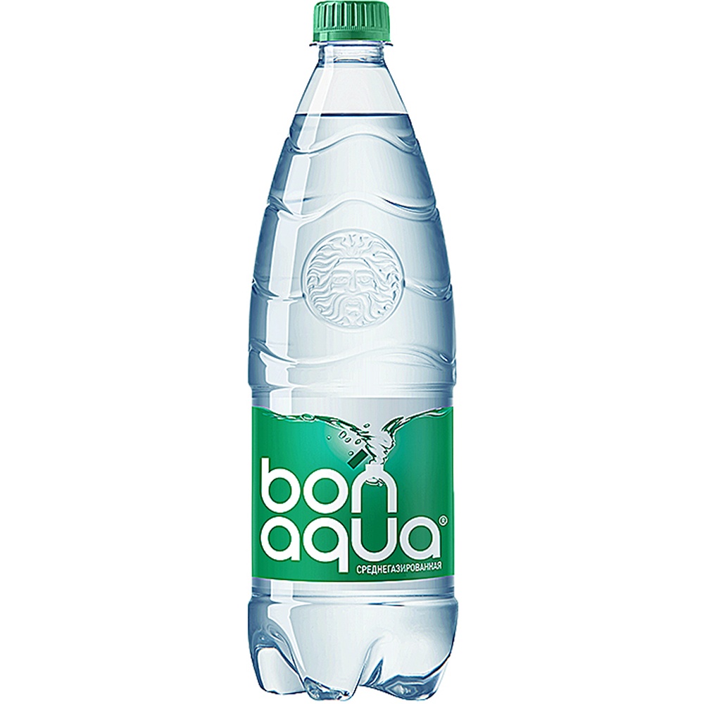 Фото: Вода питьевая "Bonaqua" плюс среднегазированная, 1л