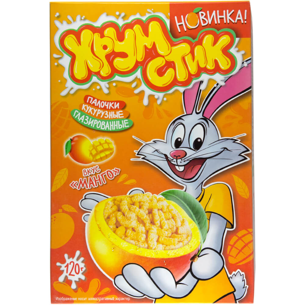Фото: Палочки кукурузные "Хрумстик" со вкусом манго глазированные, 120г