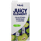 Сок "JUICY ELEMENT" березово-яблочный с сахаром, 1л
