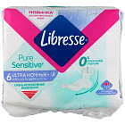 Прокладки женские гигиенические "Libresse" Pure Sensitive Ultra ночные+, 6шт