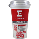 Напиток кисломолочный "EXPONENTA" HIGH-PRO со вкусом клубника-арбуз обезжиренный с высоким содержанием белка, 250г