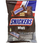 Шоколадный батончик "Snickers" minis с жареным арахисом, карамелью и нугой, 180г